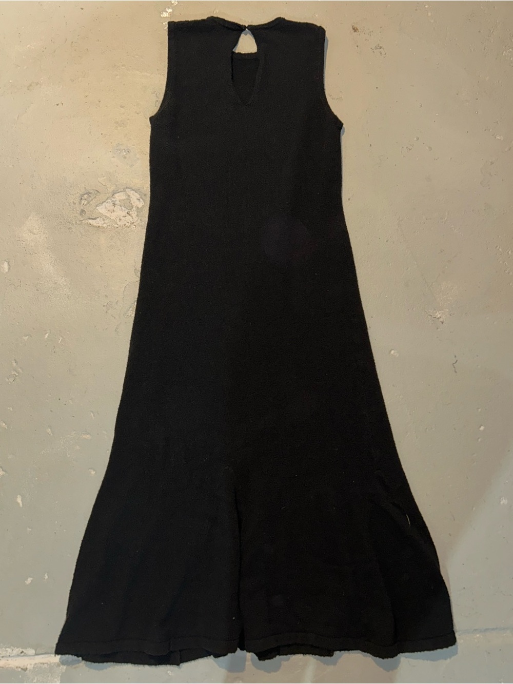 Whistles knit flare Black cotton Sleeveless Fitted Maxi Dress - Picture 4 of 7